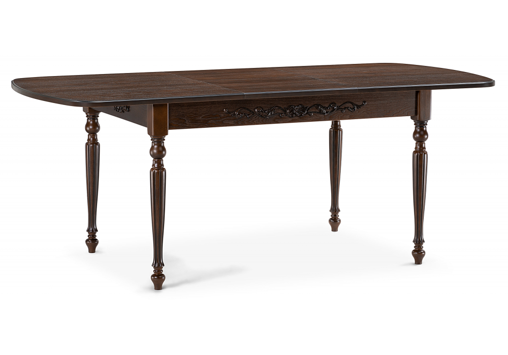 фото стол деревянный раскладной woodville бевье орех темный / орех 483899 | 220svet.ru