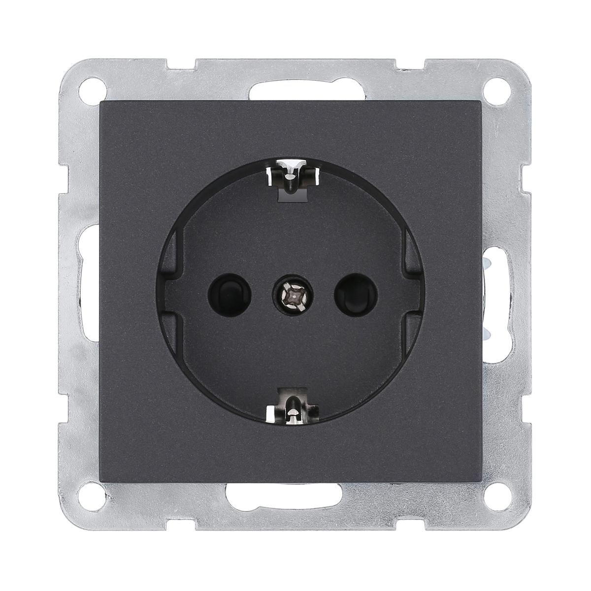 фото розетка lk studio с з/к, со шторками (черный бархат) lk80 843208-1 | 220svet.ru