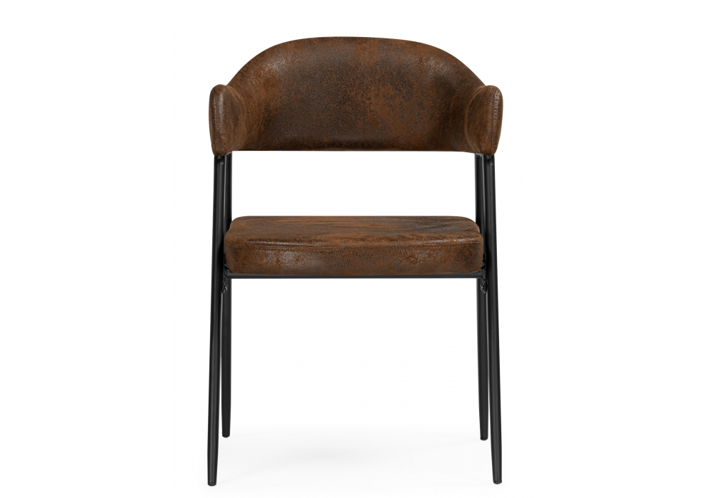 фото стул на металлокаркасе woodville twin brown / black 15923 | 220svet.ru