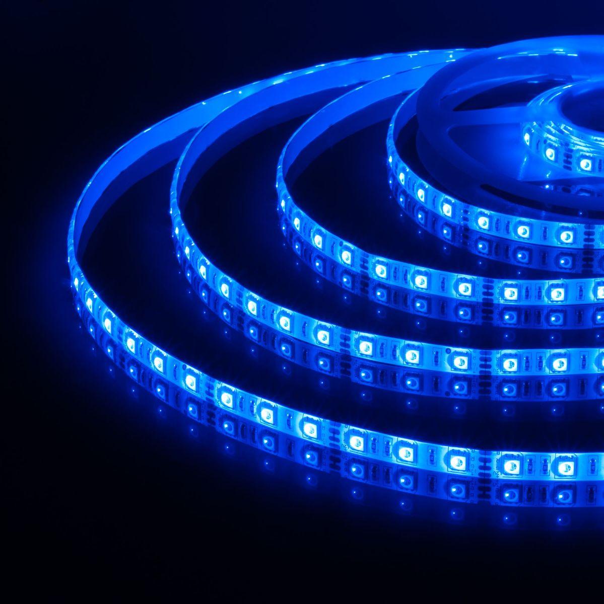 фото светодиодная влагозащищенная лента elektrostandard 14,4 w/m 60led/m 5050smd rgb 5m a034876 | 220svet.ru