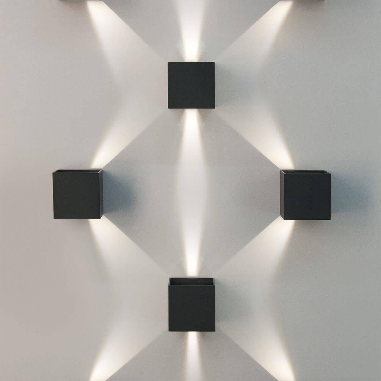 фото уличный настенный светодиодный светильник elektrostandard 1548 techno led winner белый a038412 | 220svet.ru