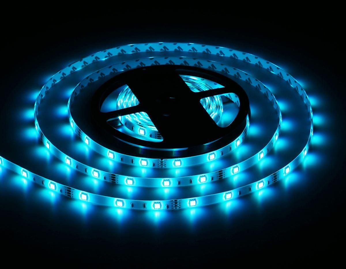 фото светодиодная влагозащищенная лента ambrella light 7,2w/m 30led/m 5050smd rgb 5m gs2301 | 220svet.ru