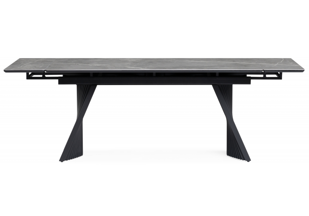 фото керамический стол раскладной woodville вейв 160(220)х89 larka grey 626005 | 220svet.ru