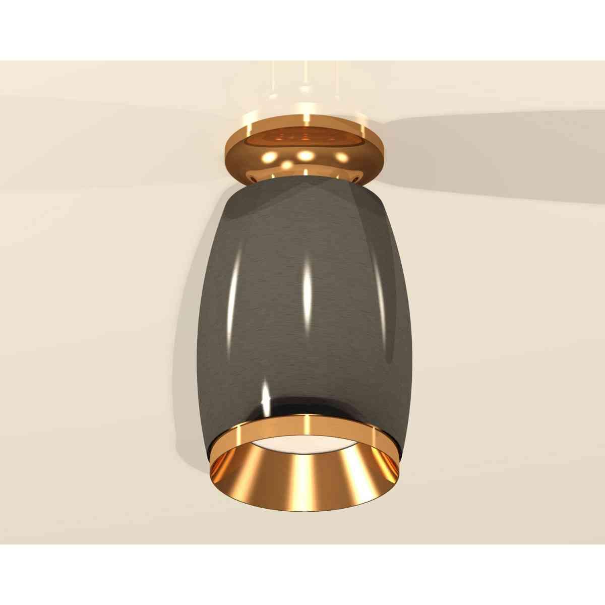 фото комплект накладного светильника ambrella light techno spot xs1123043 dch/pyg черный хром/золото желтое полированное (n6905, c1123, n7034) | 220svet.ru