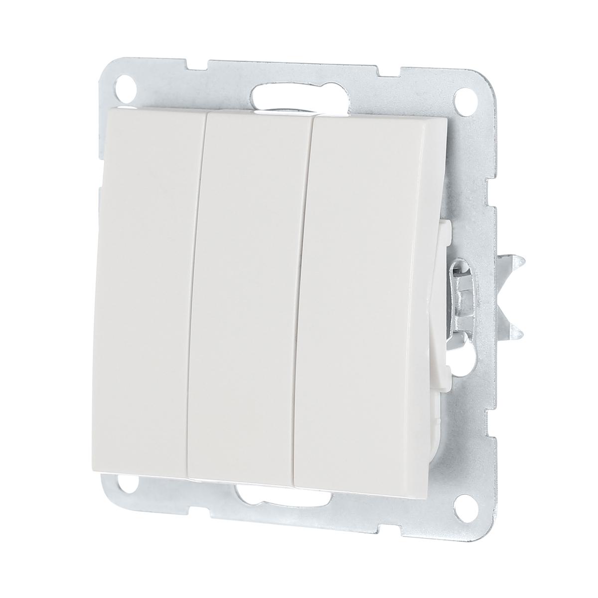 фото выключатель lk studio 3-кл.(схема 1+1+1) 16 a, 250 b (белый) lk60 862104-1 | 220svet.ru