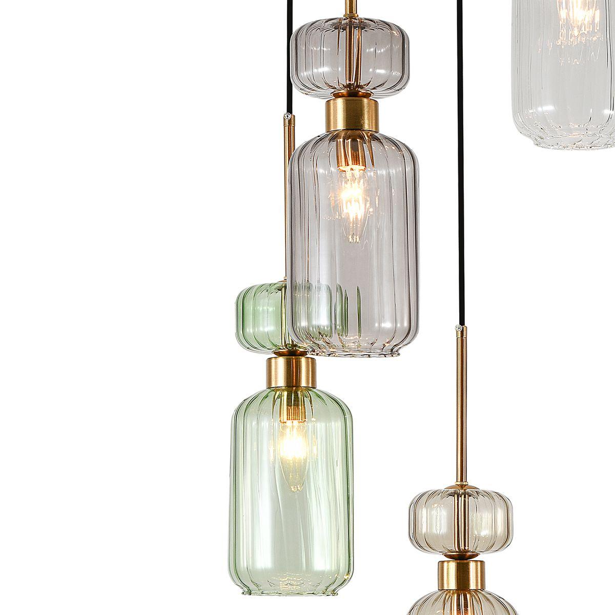 фото подвесная люстра escada 1141/5s cl/bg/gn/sm/am | 220svet.ru