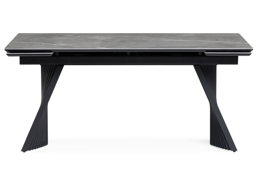 фото керамический стол раскладной woodville вейв 160(220)х89 larka grey 626005 | 220svet.ru