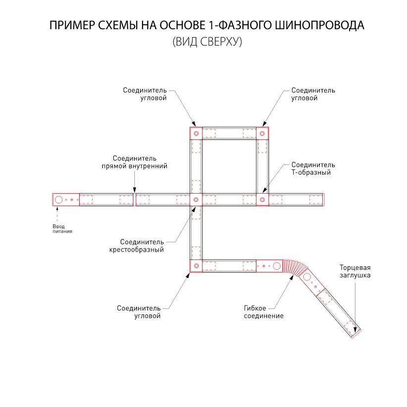 фото шинопровод однофазный с вводом питания и заглушкой elektrostandard 85081/00 a057087 | 220svet.ru