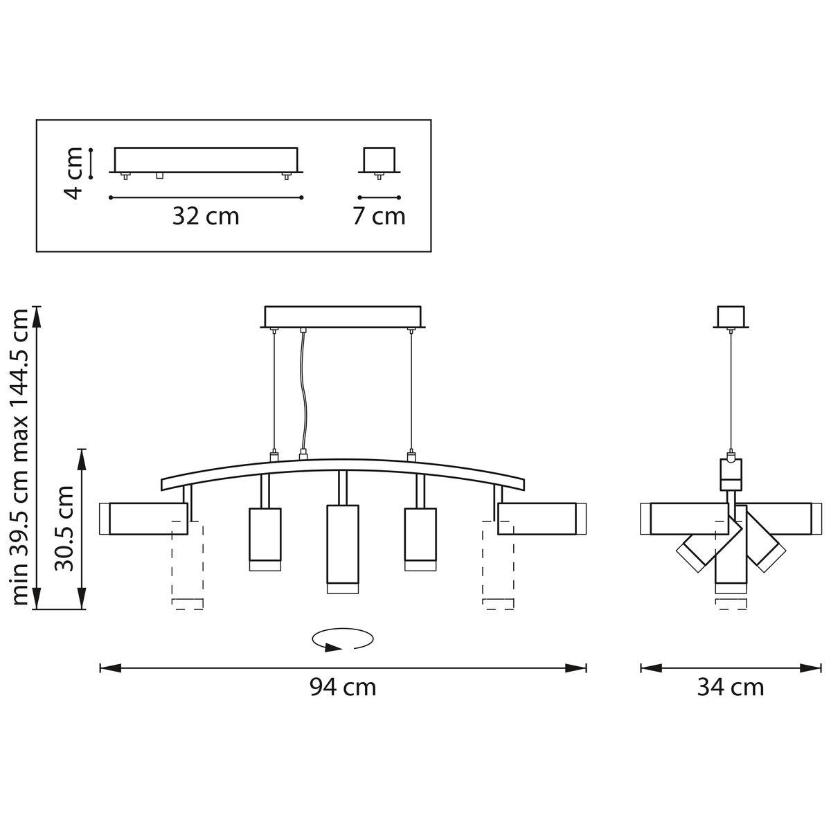фото подвесная люстра lightstar rullo (571735+214437-2+214486-3+202430-5) lr7353728630 | 220svet.ru