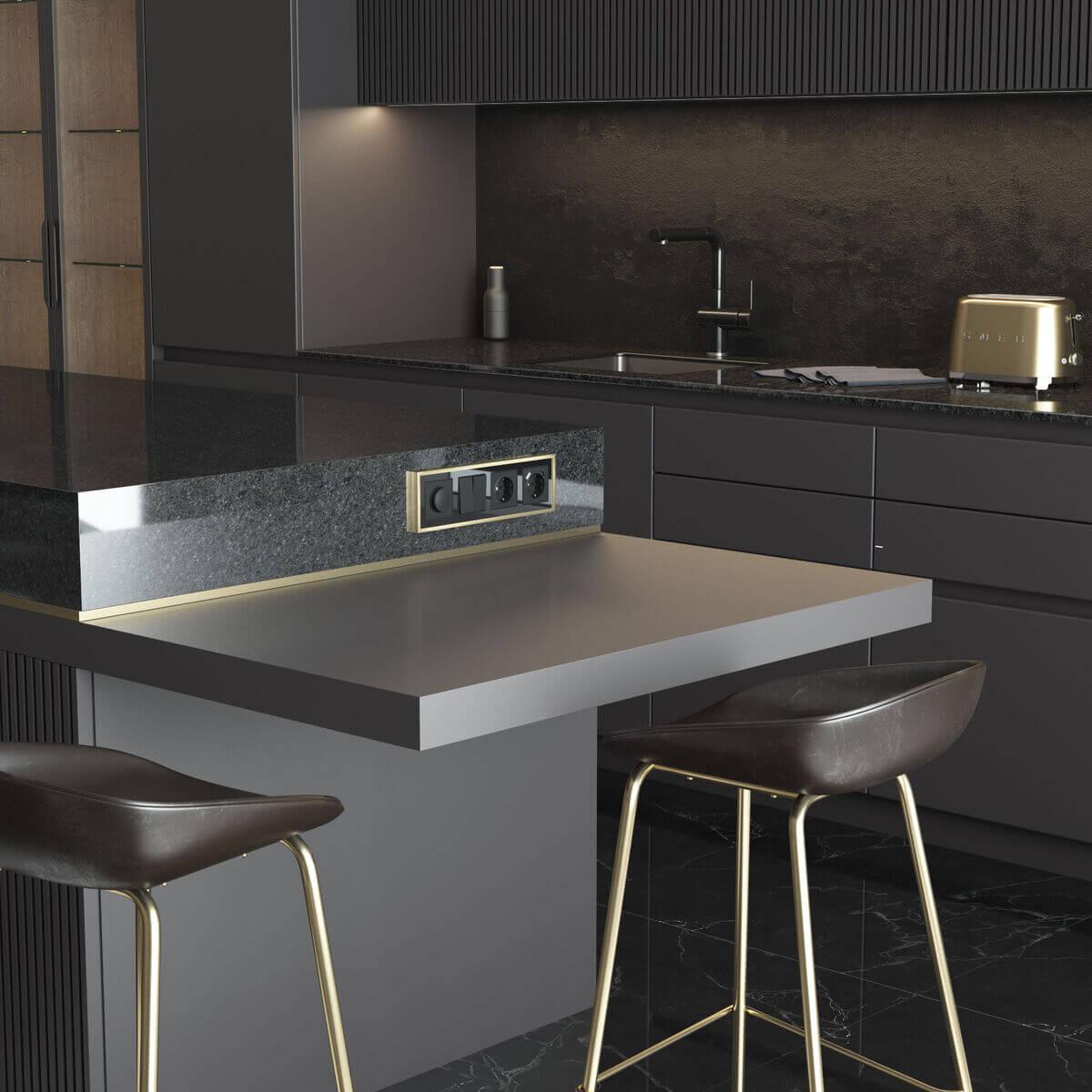 фото рамка werkel на 4 поста айвори черный/латунь w0042852 4690389193323 | 220svet.ru