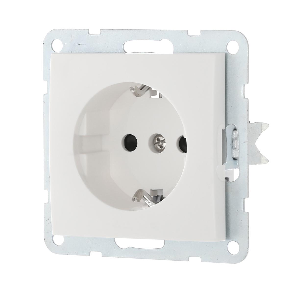 фото розетка lk studio с з/к, со шторками (белый) lk60 863204-1 | 220svet.ru