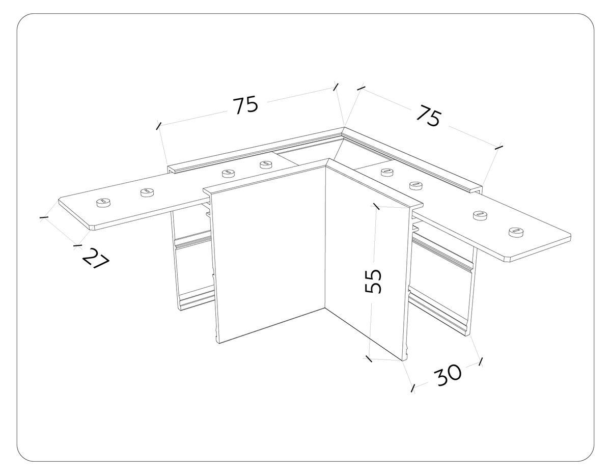 фото коннектор l-образный ambrella light track system magnetic 220v gl1031 | 220svet.ru