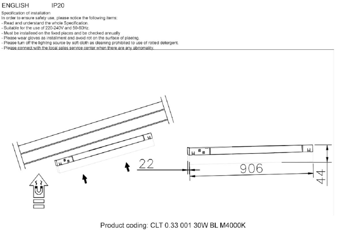 фото трековый светодиодный светильник crystal lux clt 0.33 001 30w wh m4000k | 220svet.ru