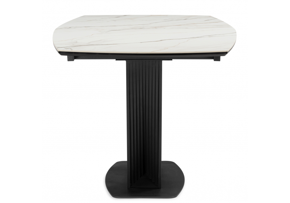 фото керамический стол раскладной 160(205)х89 woodville вейл gilt white / черный 626060 | 220svet.ru