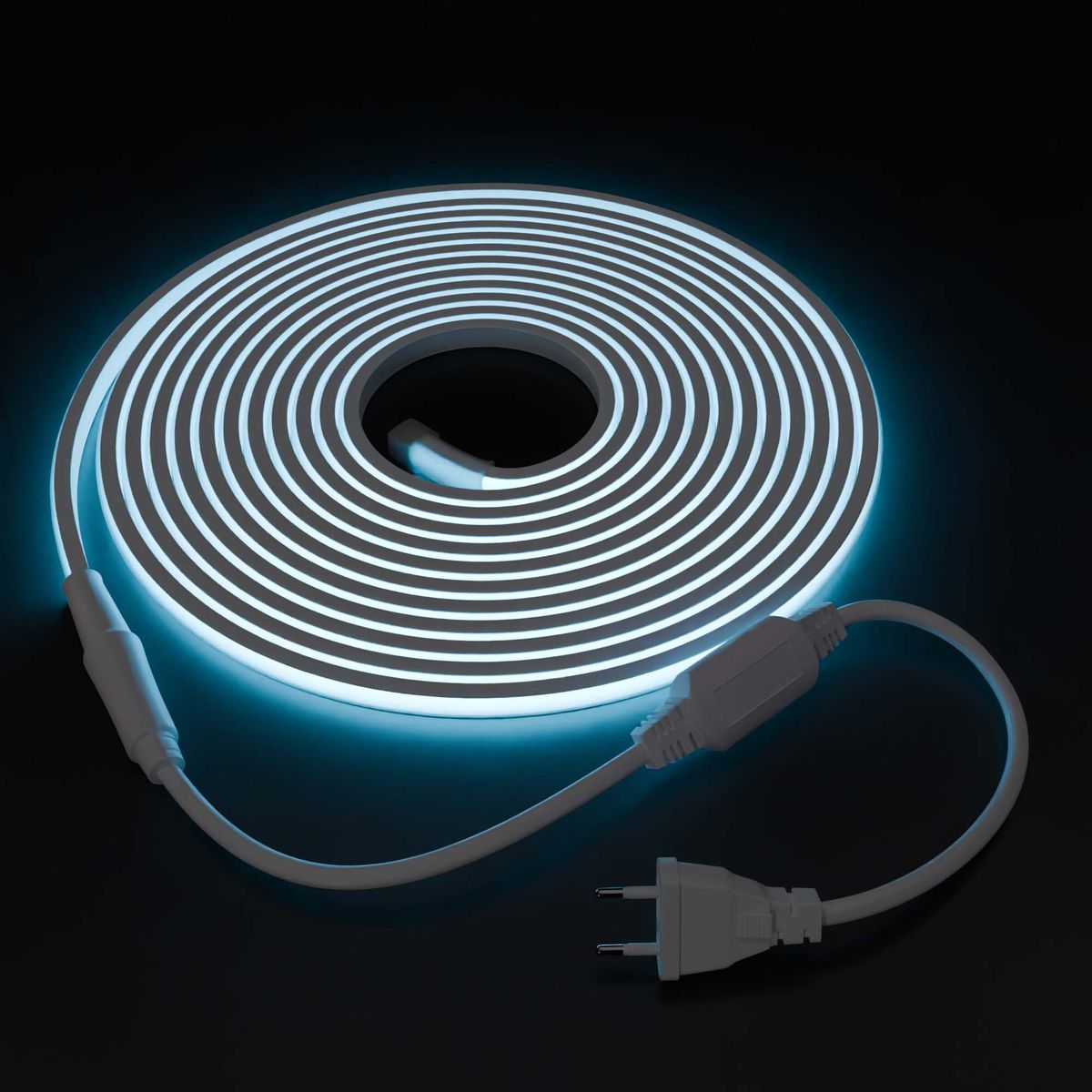 фото влагозащищенная лента apeyron 11w/m 288led/m cob голубой 5m 10-107 | 220svet.ru