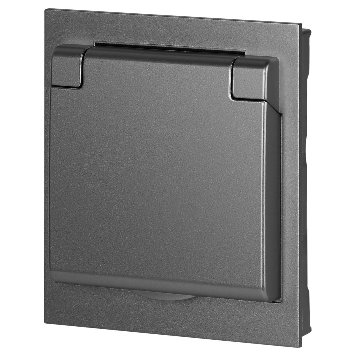 фото розетка эра arktik 16-2103-06 с заземлением 2p+e schuko со шторками с крышкой 16а-250в графит б0070439 | 220svet.ru
