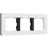 Миниатюра фото рамка на 3 поста белый/черный werkel split soft-touch w0033068 | 220svet.ru