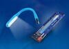 Миниатюра фото переносной светодиодный фонарь (ul-00000251) uniel usb-зарядка 170х15 260 лм tld-541 blue | 220svet.ru