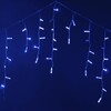 Миниатюра фото гирлянда бахрома с колпачком 3,2 x 0,9 м синяя с мерцанием белого диода 220в, 168 led,  провод прозрачный пвх, ip65 ltc pil180blwcap-10-2b | 220svet.ru