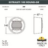 Миниатюра фото светильник для подсветки лестниц накладной fumagalli extraleti 100 round-gr 2s2.000.000.ayg1l | 220svet.ru