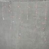 Миниатюра фото гирлянда бахрома 3,1 x 0,5 м красная с мерцанием белого диода 220в, 150 led, провод прозрачный пвх, ip54 ltc pil150blw-10-2r | 220svet.ru