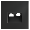 Миниатюра фото накладка для розетки tv+rj45 кат. 6 voltum s70 vls002707 (графит) | 220svet.ru