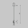 Миниатюра фото крепление потолочное одинарное для трековой системы maytoni flarity tra158c-s1-bs | 220svet.ru