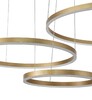 Миниатюра фото подвесной светодиодный светильник indigo galass 14001/3p gold v000013l | 220svet.ru
