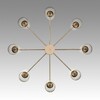 Миниатюра фото потолочная люстра на штанге lumion kassia 6586/16 золотой | 220svet.ru