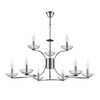 Миниатюра фото подвесная люстра lumion lolina 8155/9 хром | 220svet.ru