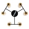 Миниатюра фото потолочная люстра arte lamp leo a7027pl-6bk | 220svet.ru