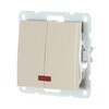 Миниатюра фото выключатель lk studio 2-кл., с индикаторами (схема 5l) 16 a, 250 b (бежевый) lk60 861201-1 | 220svet.ru