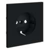 Миниатюра фото накладка для розетки с заземлением voltum s70 vls000607 (графит) | 220svet.ru