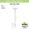 Миниатюра фото парковый фонарь fumagalli nebo ofir/g300 3l g30.202.r30.wye27 | 220svet.ru