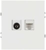 Миниатюра фото розетка эра arktik 16-3110-01 комбинированная rj45+tv белый б0070494 | 220svet.ru