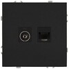 Миниатюра фото розетка эра galaxy 15-3110-05 комбинированная rj45+tv ip20 антрацит б0070784 | 220svet.ru