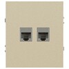 Миниатюра фото розетка эра arktik 16-3108-04 информационная двойная 2xrj45 шампань б0070487 | 220svet.ru