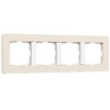 Миниатюра фото рамка на 4 поста айвори/белый werkel split soft-touch w0043066 | 220svet.ru