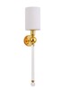Миниатюра фото бра crystal lux mirabella ap1 gold/white | 220svet.ru