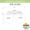 Миниатюра фото светильник уличный настенный fumagalli porpora/g300 g30.141.000.vye27dn | 220svet.ru
