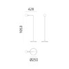 Миниатюра фото торшер светодиодный artemide ixa reading white/grey 1112020a | 220svet.ru