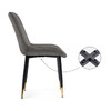 Миниатюра фото стул на металлокаркасе woodville seda-1 dark gray / gold / black 15285 | 220svet.ru
