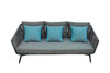 Миниатюра фото диван arial трехместный уличный серый garda decor 129kn-02613 | 220svet.ru