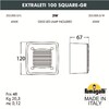 Миниатюра фото светильник для подсветки лестниц накладной fumagalli extraleti 100 square-gr 3s2.000.000.ayg1l | 220svet.ru