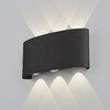 Миниатюра фото уличный настенный светодиодный светильник elektrostandard 1551 techno led черный a049671 | 220svet.ru