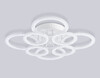 Миниатюра фото потолочный светодиодный светильник с пультом ду ambrella light acrylica original fa8945/4+4 wh | 220svet.ru
