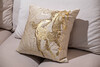 Миниатюра фото подушка с бисером стеклярусом и вышивкой голден спирит garda decor 70sw-38059 | 220svet.ru