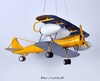 Миниатюра фото подвесная люстра самолет "желтый планер" | 220svet.ru