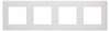 Миниатюра фото рамка для розеток и выключателей эра серия 12 12-5104-01м на 4 поста, сатин, белый матовый б0065750 | 220svet.ru