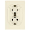 Миниатюра фото розетка эра arktik 16-2104-02 двойная с заземлением 2x2p+e schuko 16а-250в слоновая кость б0070445 | 220svet.ru